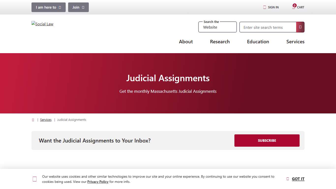 Judicial Assignments Supreme Judicial Court Social Law